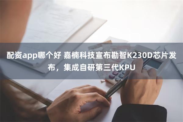 配资app哪个好 嘉楠科技宣布勘智K230D芯片发布，集成自