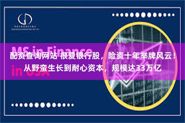 配资查询网站 很爱银行股，险资十年举牌风云！从野蛮生长到耐心资本，规模达33万亿